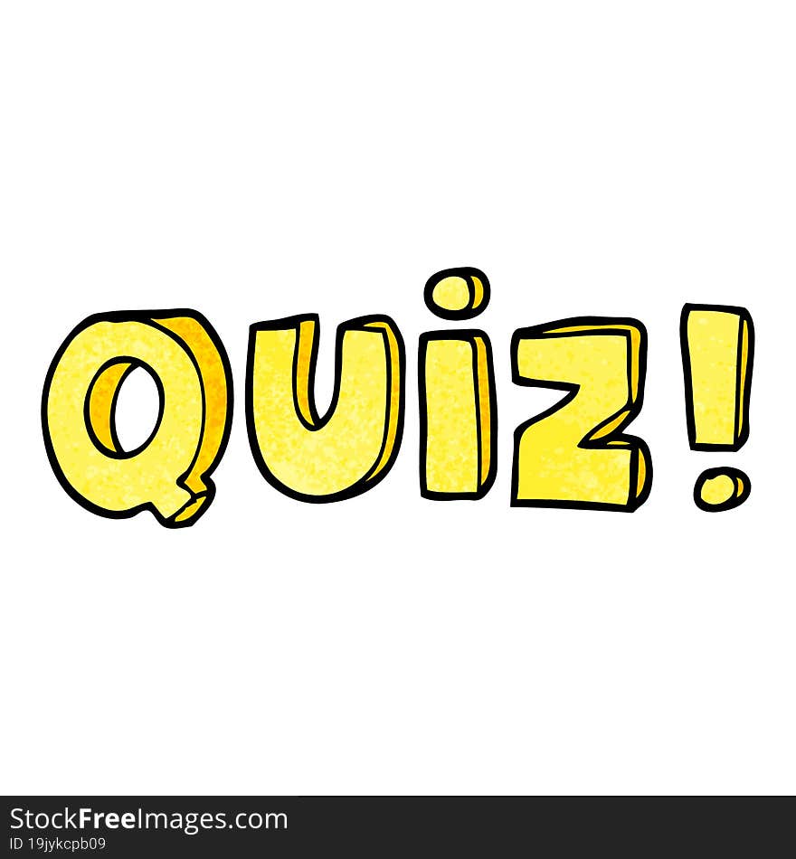 cartoon doodle word quiz