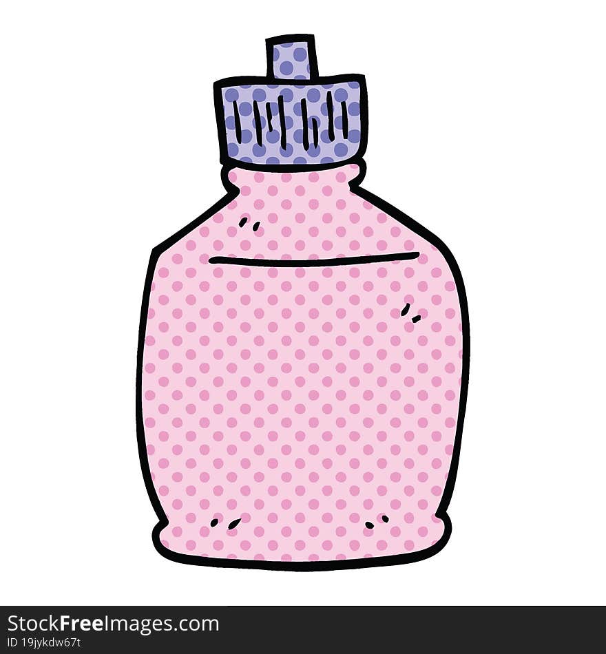 comic book style cartoon squirt bottle