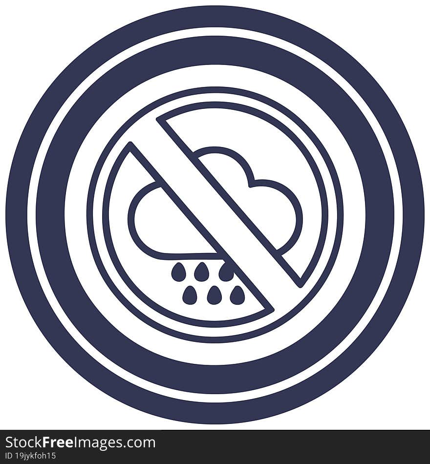 No Bad Weather Circular Icon