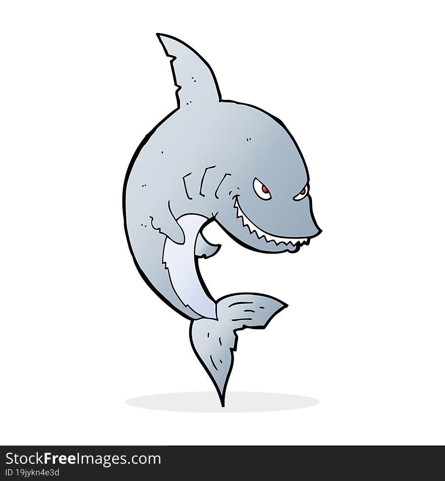 funny cartoon shark