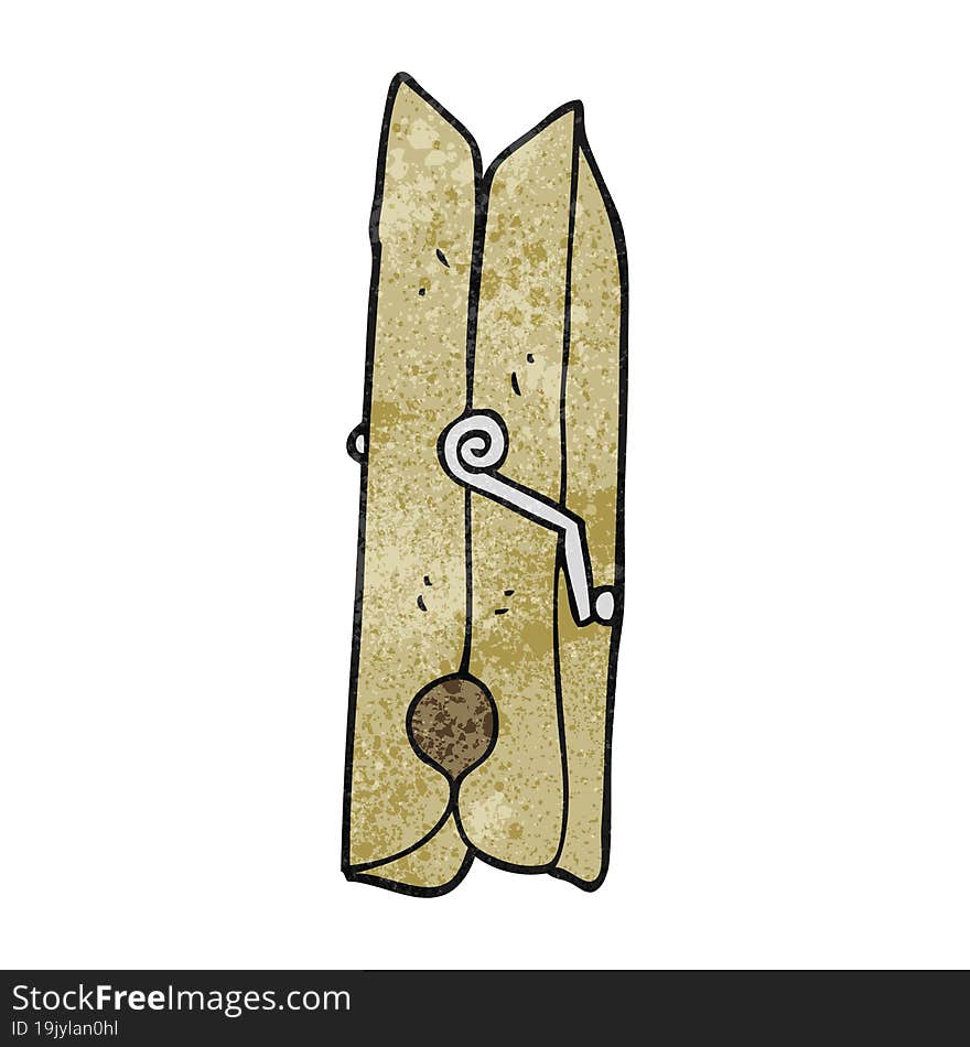 textured cartoon wooden peg