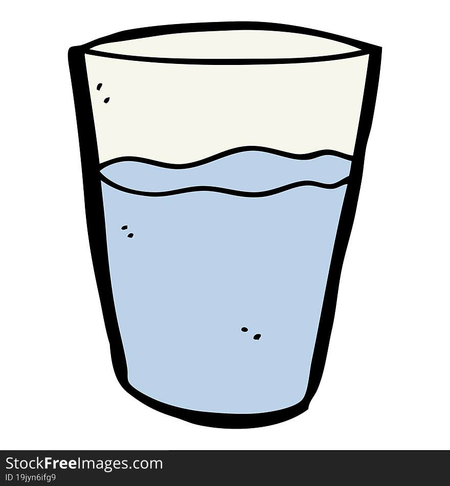 cartoon glass of water