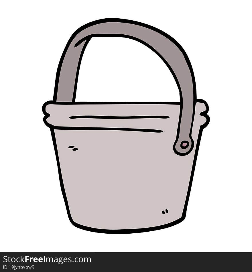 cartoon doodle bucket