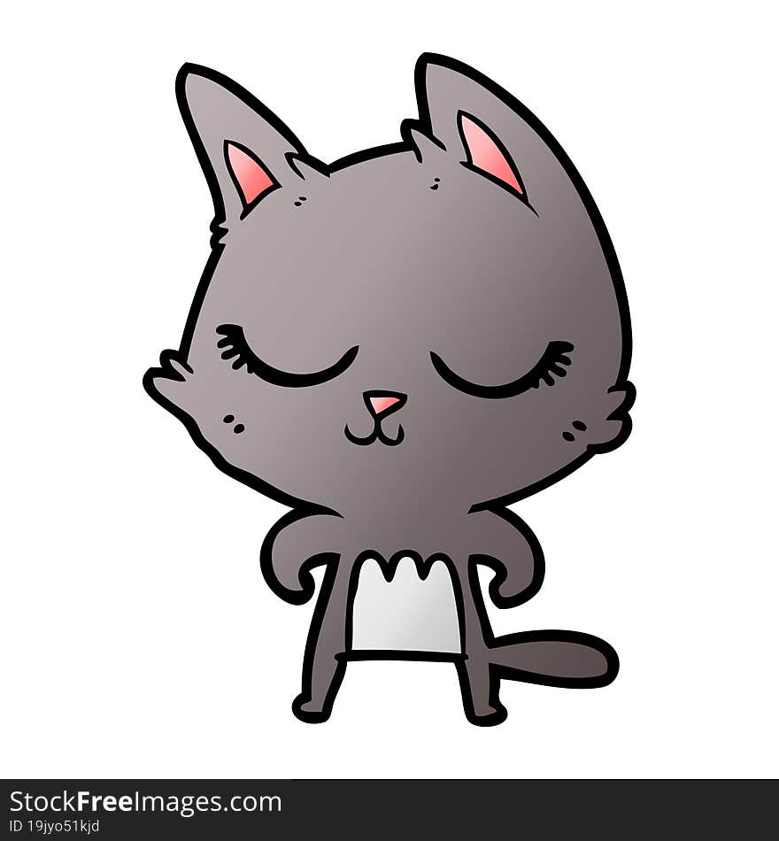 calm cartoon cat. calm cartoon cat