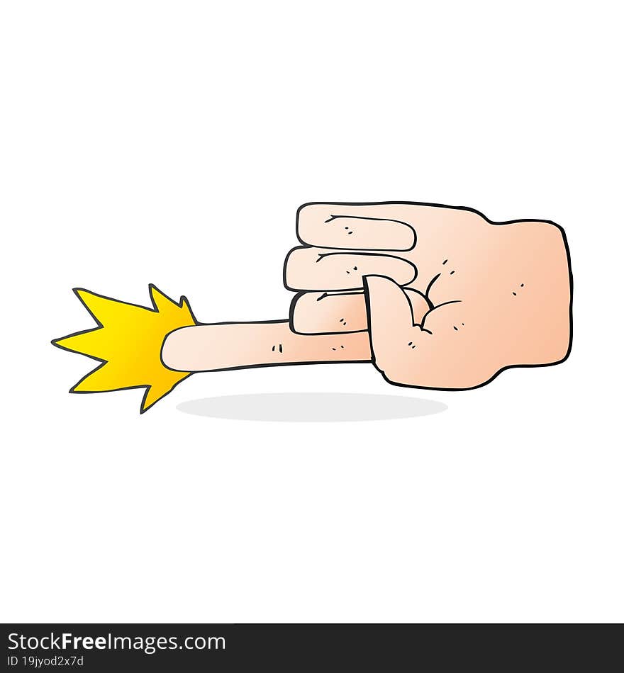 cartoon pointing hand