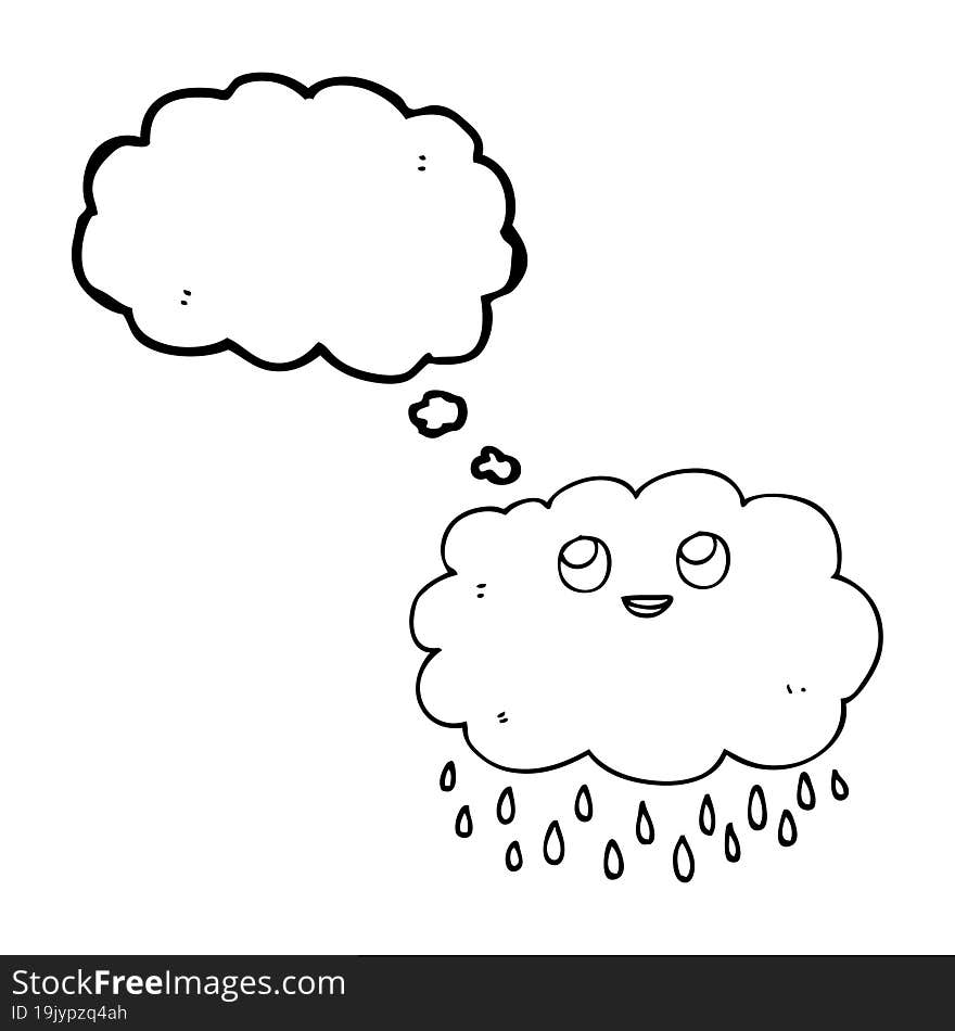 thought bubble cartoon raincloud