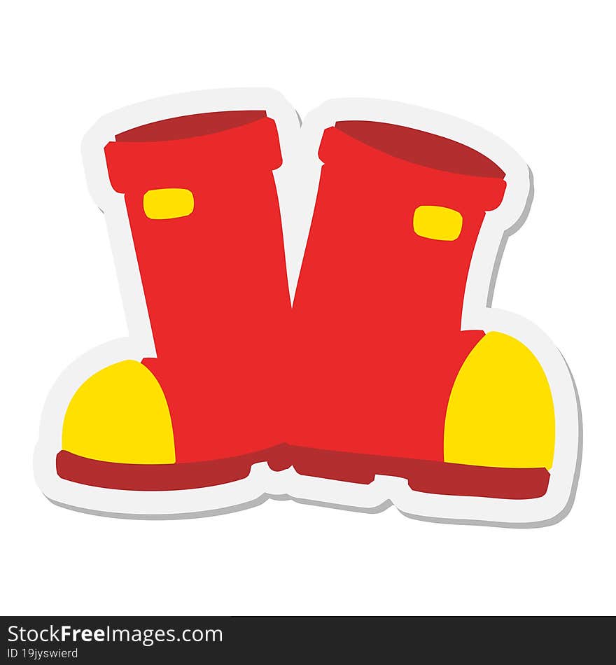 Pair Of Wellington Boots Sticker