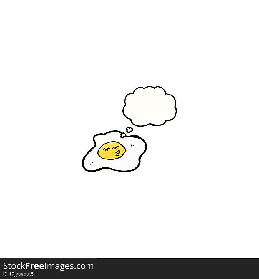 fried egg cartoon character