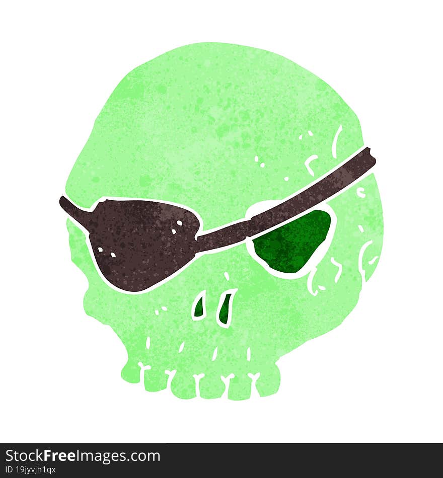 Cartoon Skull With Eye Patch