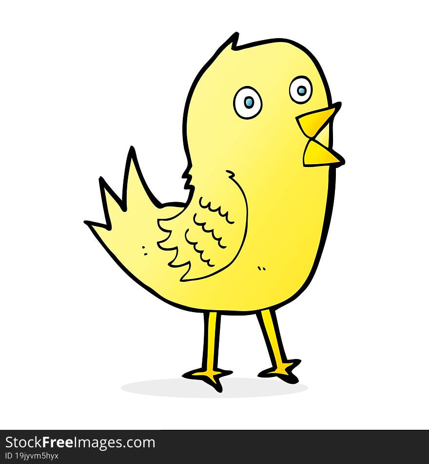 cartoon tweeting bird