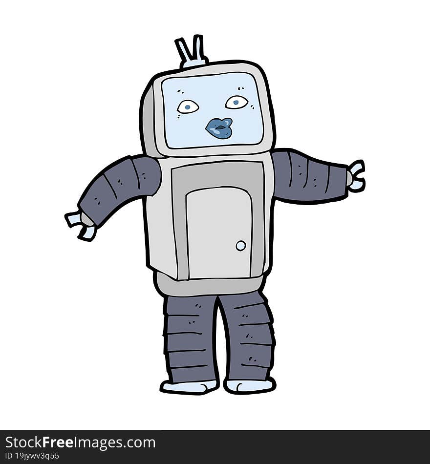 funny cartoon robot