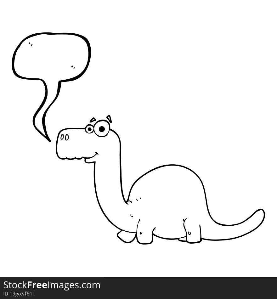 speech bubble cartoon dinosaur