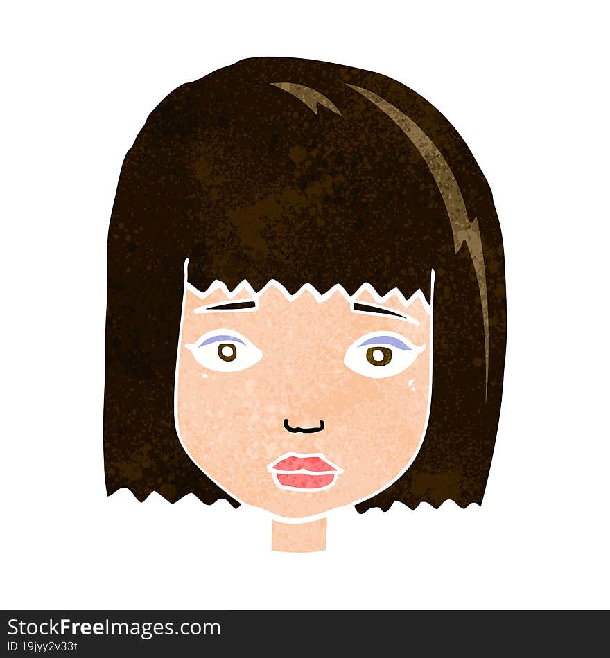 Cartoon Female Face