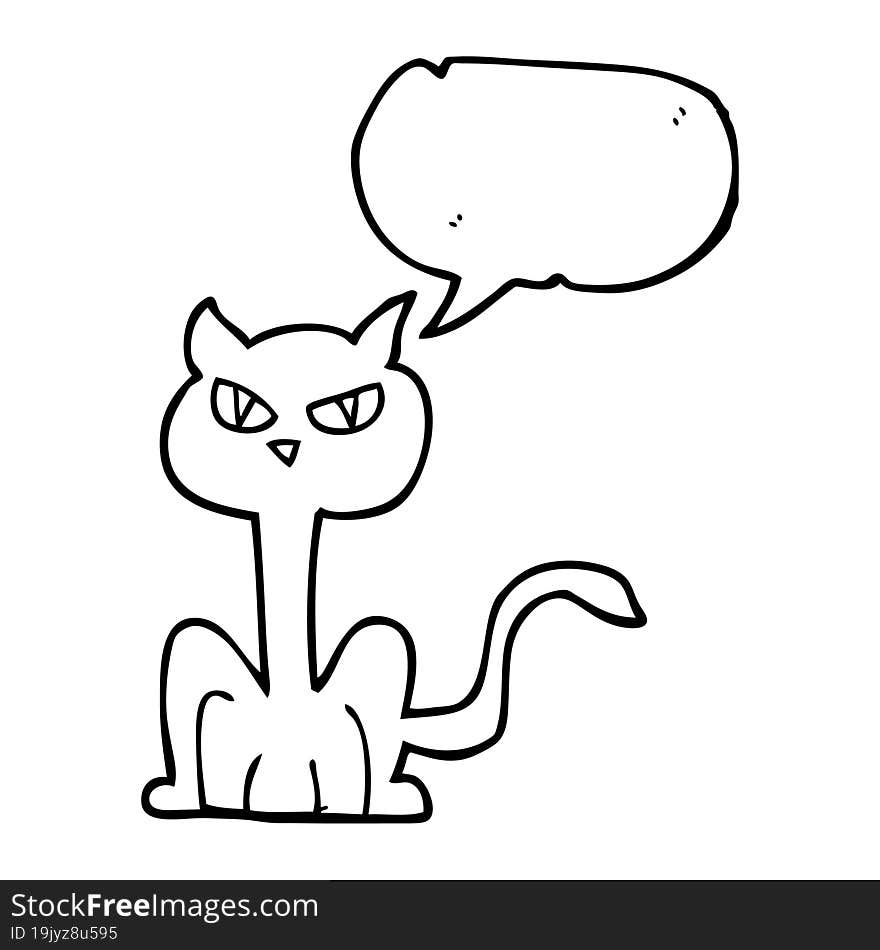 speech bubble cartoon angry cat