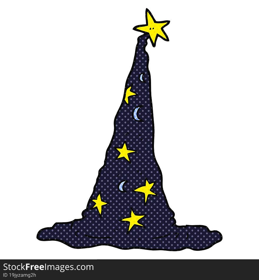 cartoon wizard hat