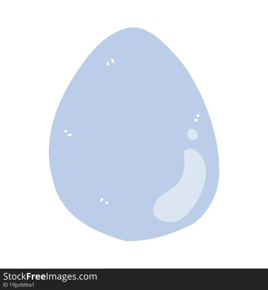 Flat Color Style Cartoon Egg