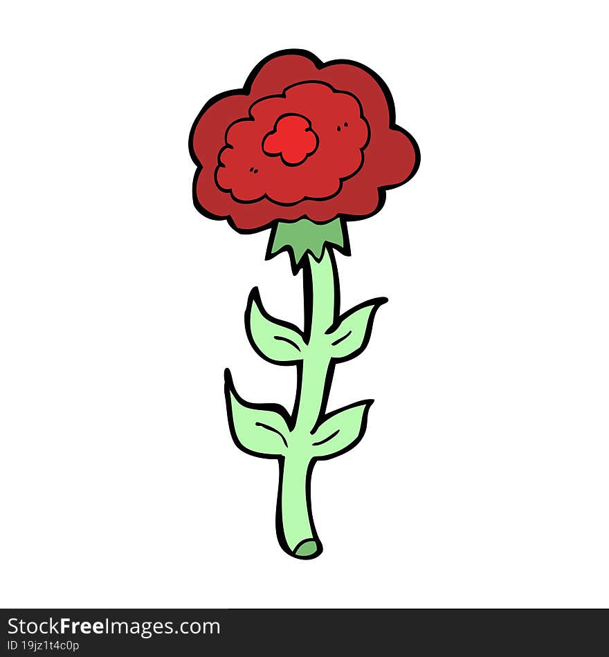 cartoon rose