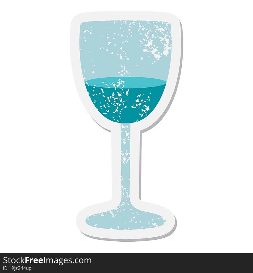 wine glass grunge sticker