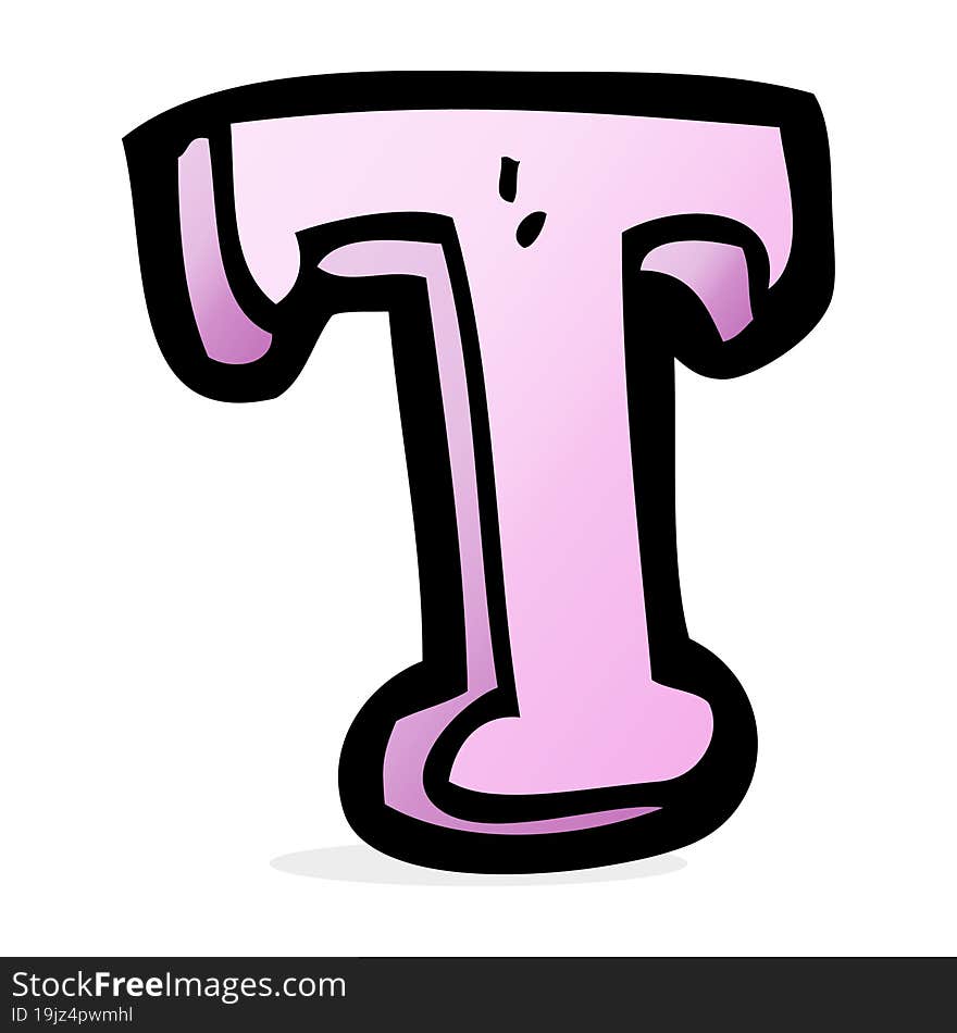 Cartoon Letter T