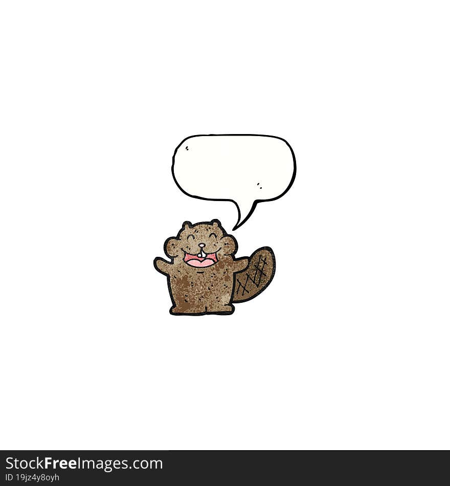 Happy Beaver Cartoon