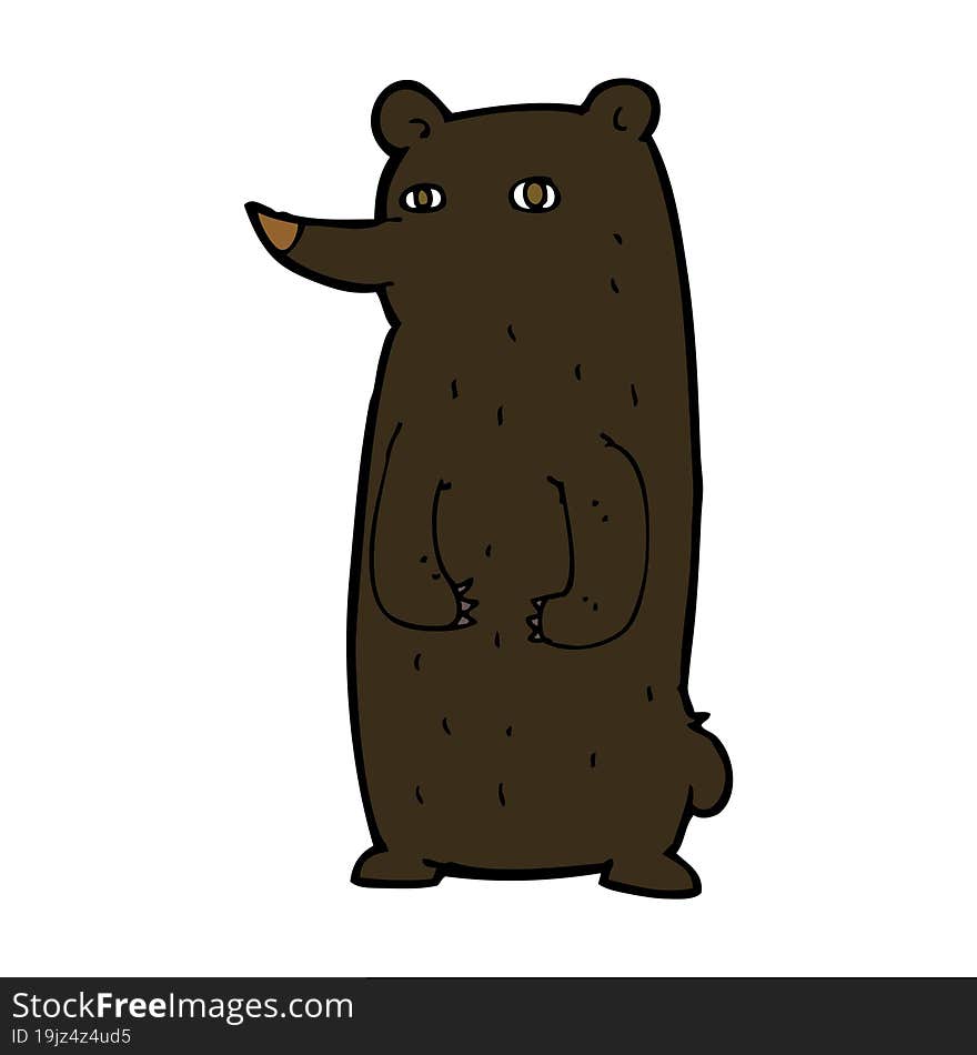 Funny Cartoon Black Bear