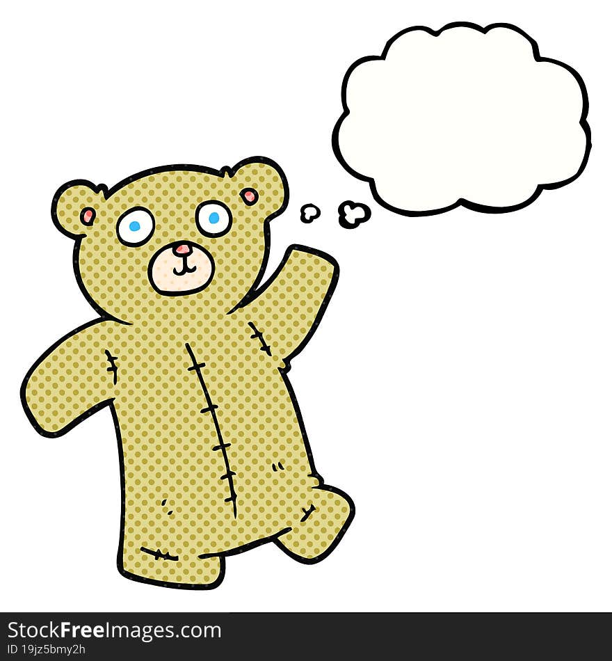 Thought Bubble Cartoon Teddy Bear