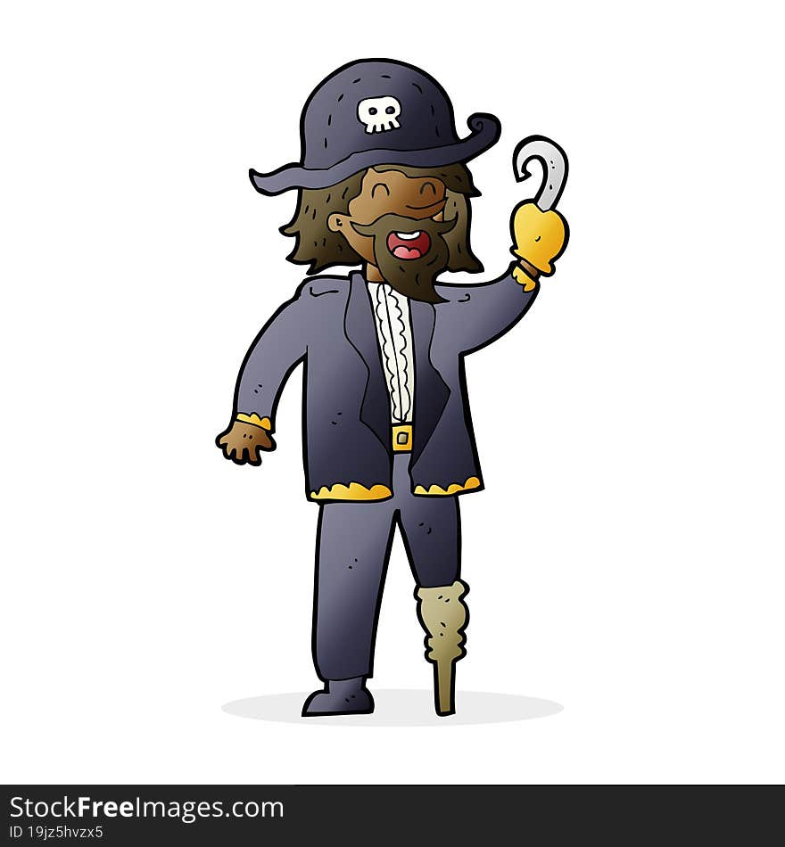 cartoon pirate captain