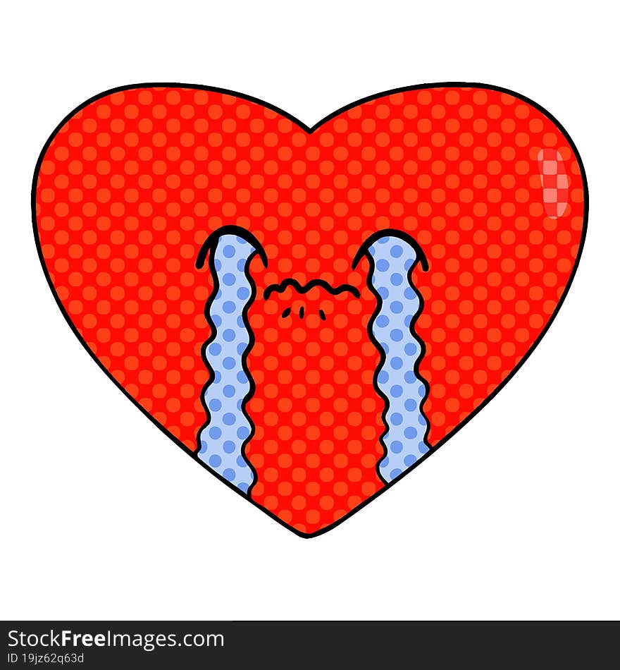 cartoon love sick heart. cartoon love sick heart