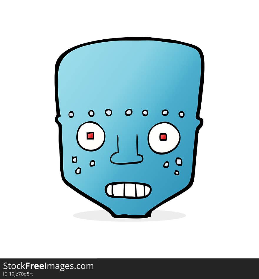 Cartoon Robot Head