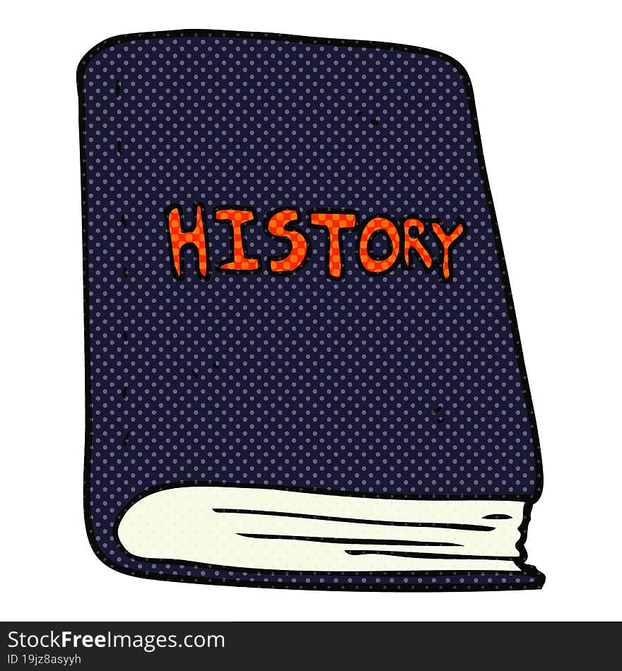 freehand drawn cartoon history book