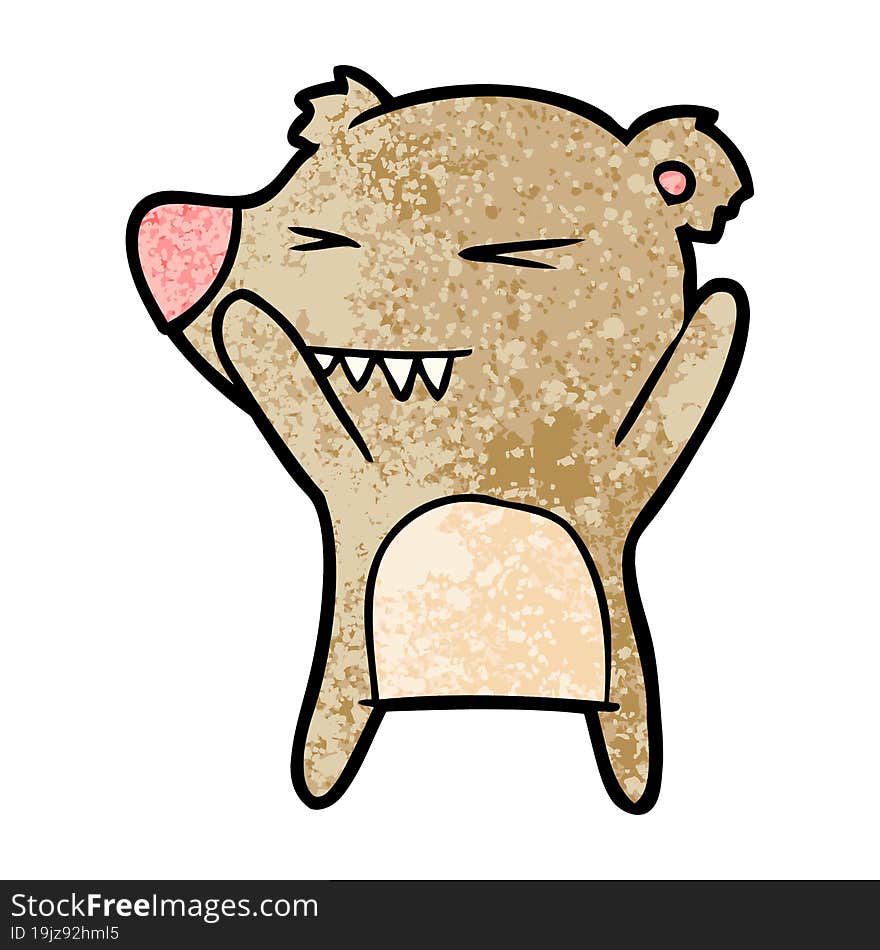 angry bear cartoon. angry bear cartoon