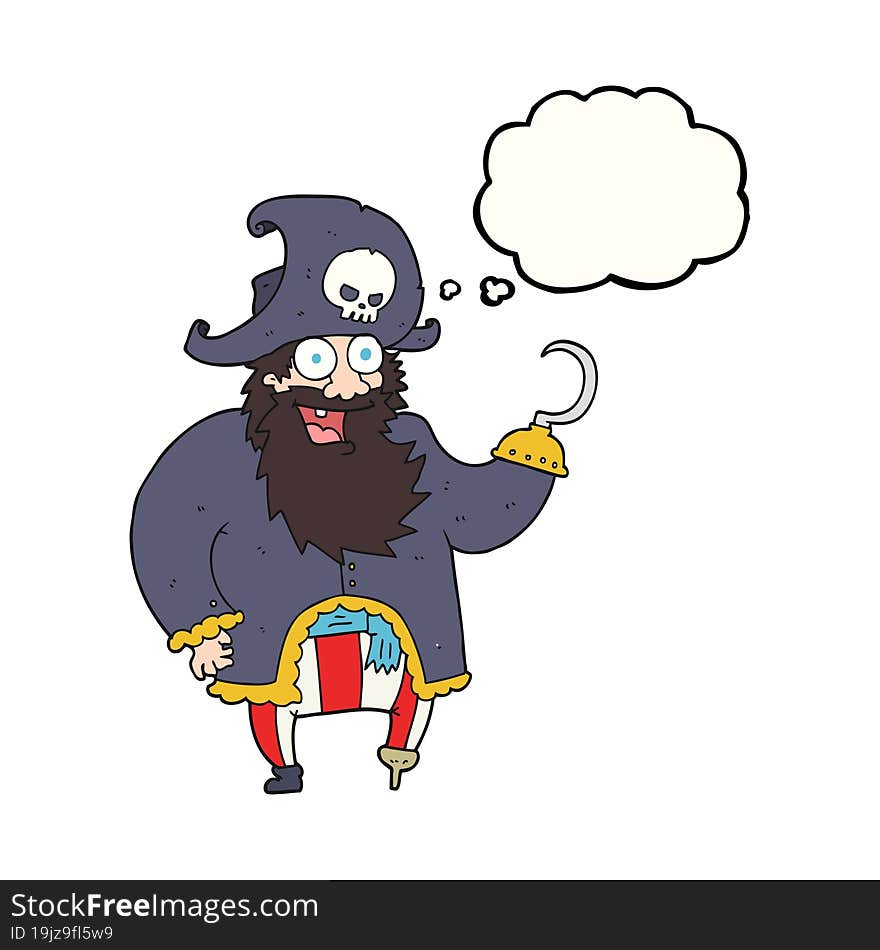 thought bubble cartoon pirate captain