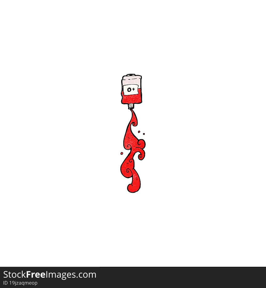 cartoon blood bag