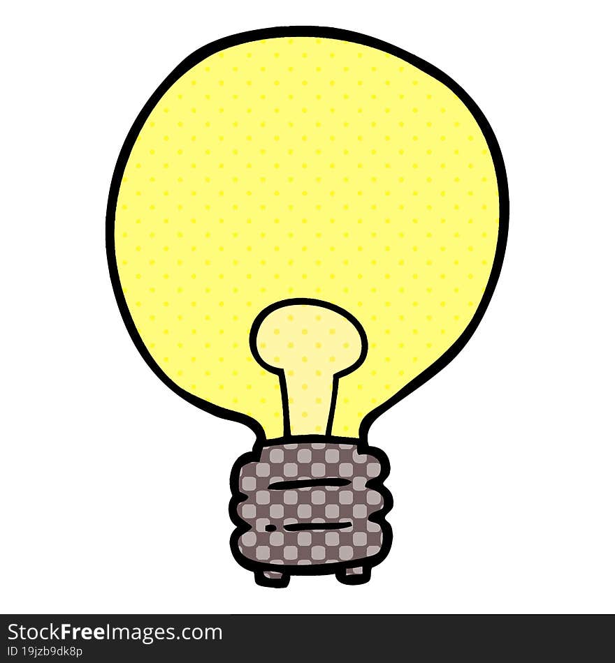 cartoon doodle light bulb