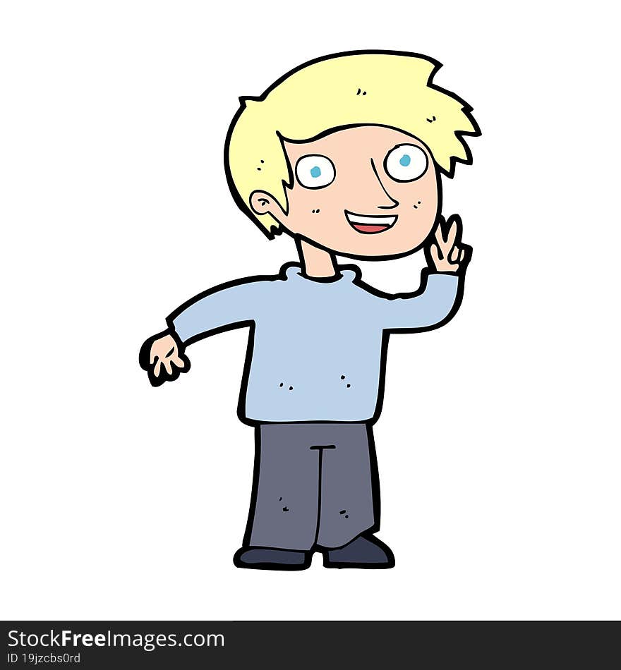 cartoon boy posing for photo