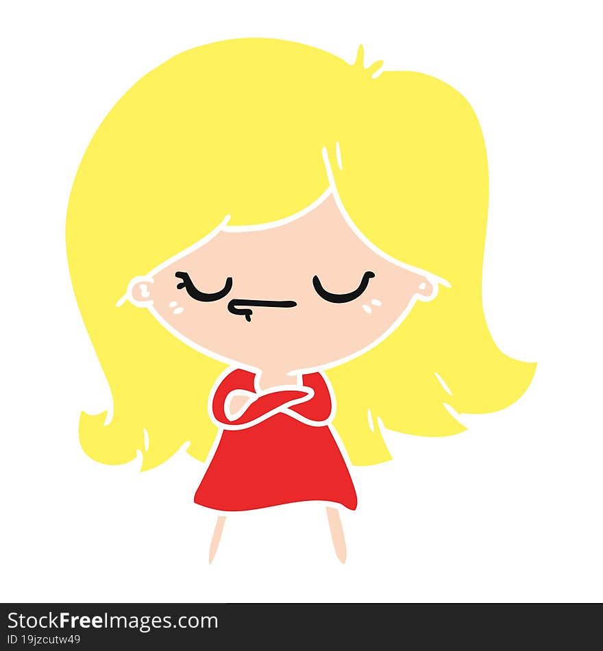 Cartoon Of Cute Kawaii Girl