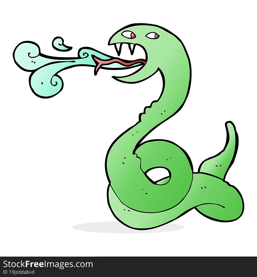 Cartoon Hissing Snake