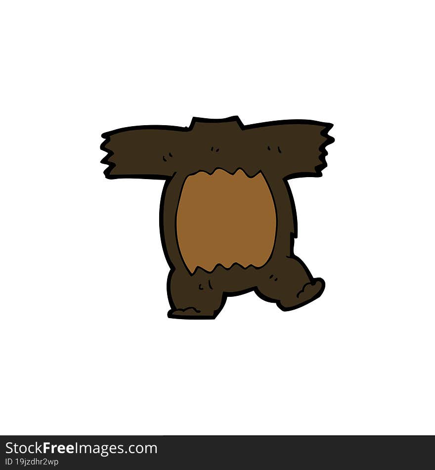 Cartoon Black Bear Body