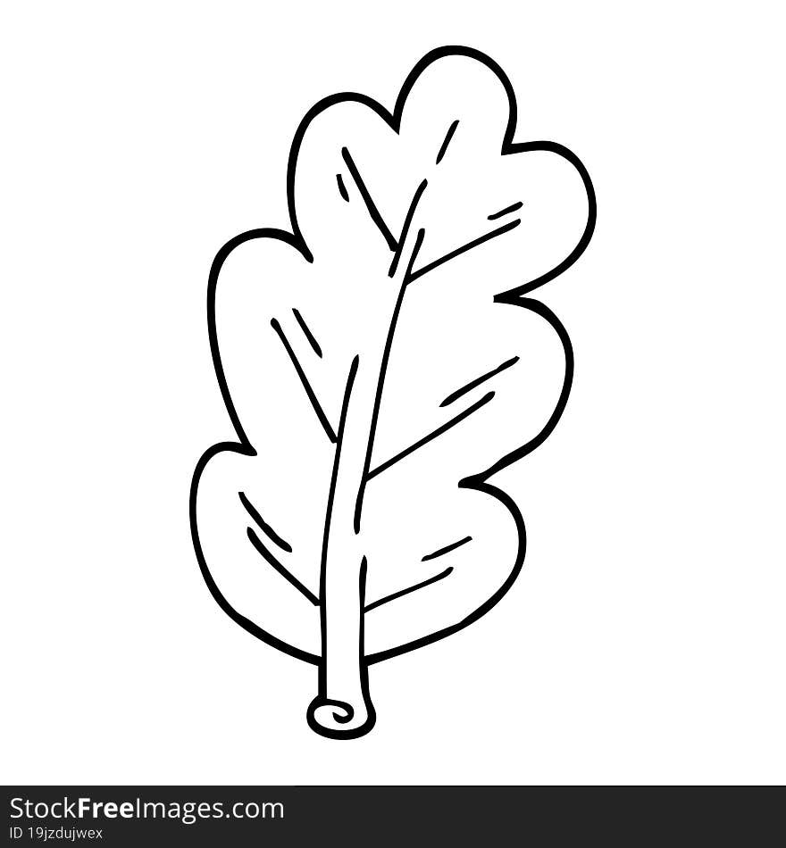 Line Drawing Cartoon Leaf