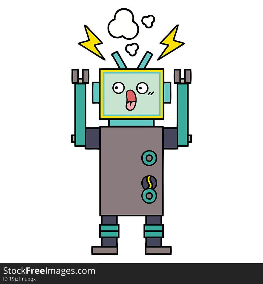 cute cartoon of a robot. cute cartoon of a robot