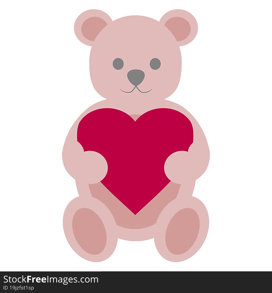 Teddy Bear Holding Heart