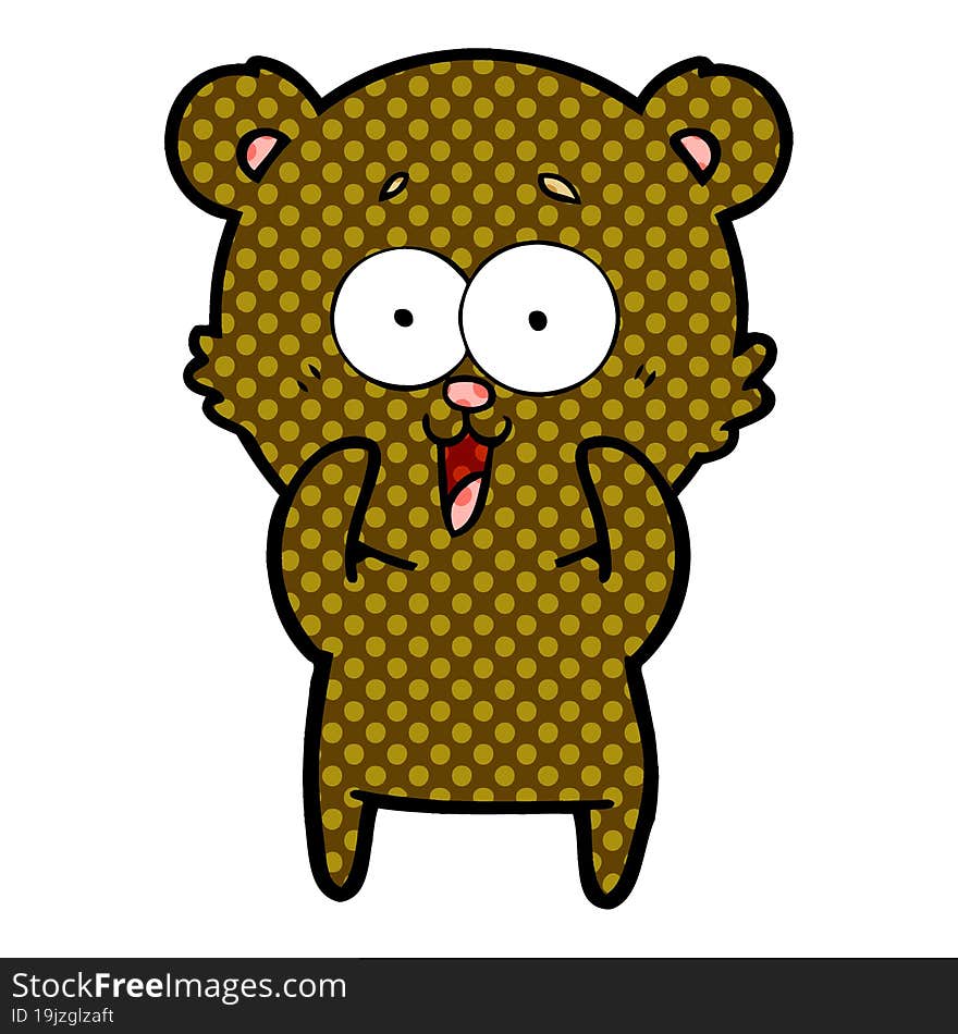 laughing teddy  bear cartoon. laughing teddy  bear cartoon