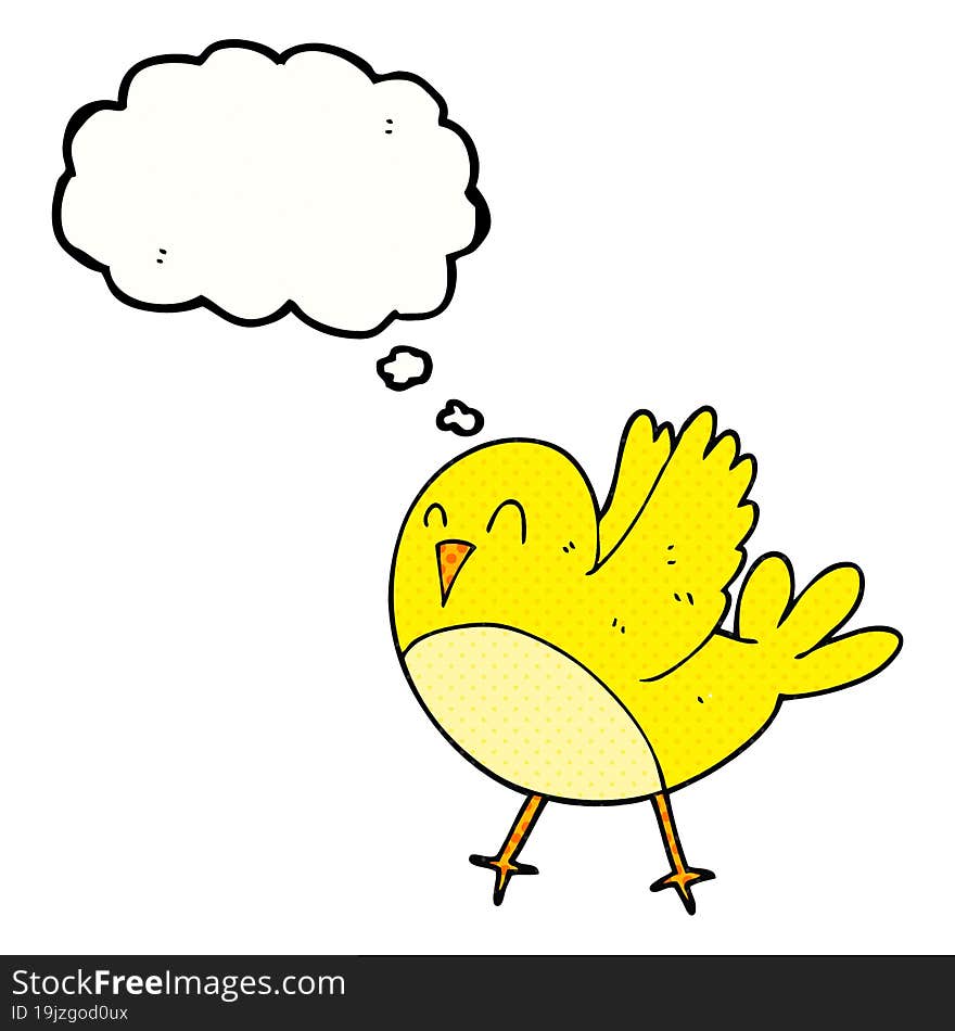 Thought Bubble Cartoon Bird