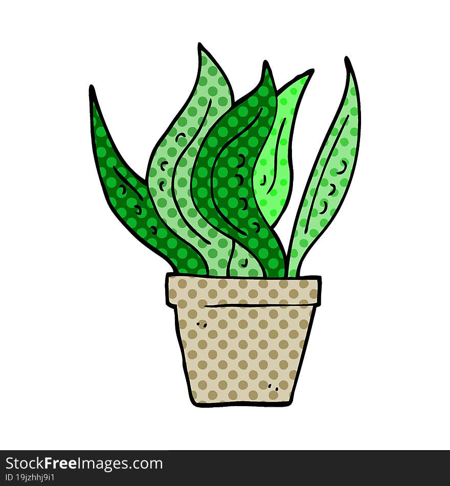 Cartoon Doodle House Plant