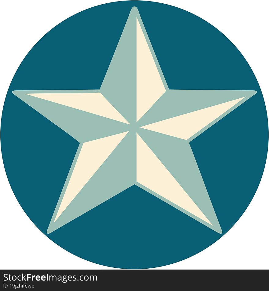 iconic tattoo style image of a star. iconic tattoo style image of a star