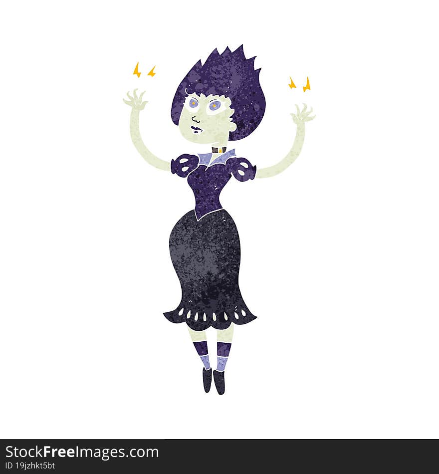 retro cartoon vampire girl