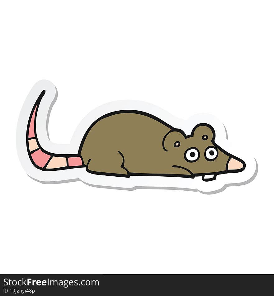 sticker of a cartoon mouse