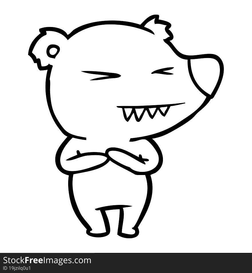 angry polar bear cartoon. angry polar bear cartoon