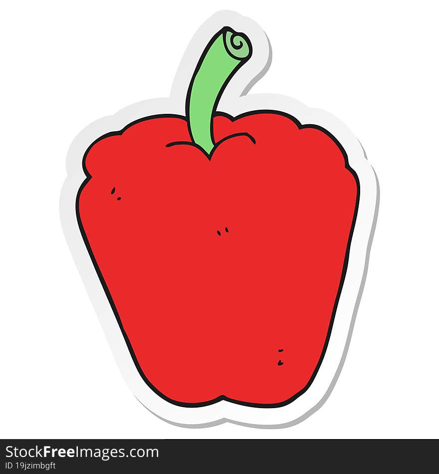 sticker of a cartoon pepper