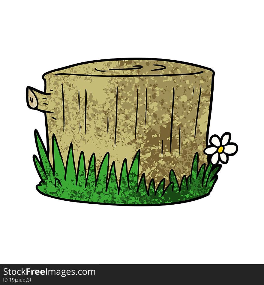 cartoon tree stump. cartoon tree stump